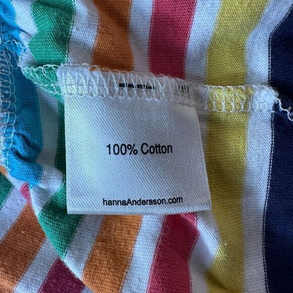 Hanna Andersson Twirl Power Stripe Tiered Tank Dress Size 12 - Picture 5 of 7